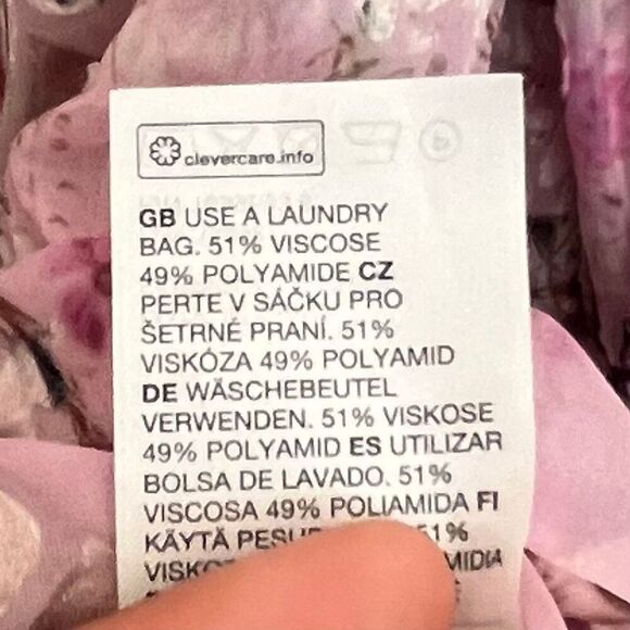 & Other Stories Ruffle Mock Neck Frilled Top Size 4 Prairie Sheer Velvet Burnout - Picture 13 of 15